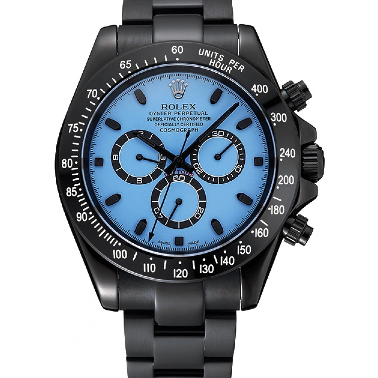 MiroTime 0817 Rolex Cosmograph Daytona Blue And Black Dial Black Stainless Steel Case And Bracelet 1454250